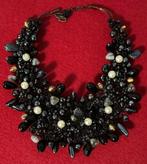 Mode-sieraden - Halsketting uit 1980, Handtassen en Accessoires, Kettingen, Ophalen of Verzenden, Nieuw, Zwart, Overige materialen