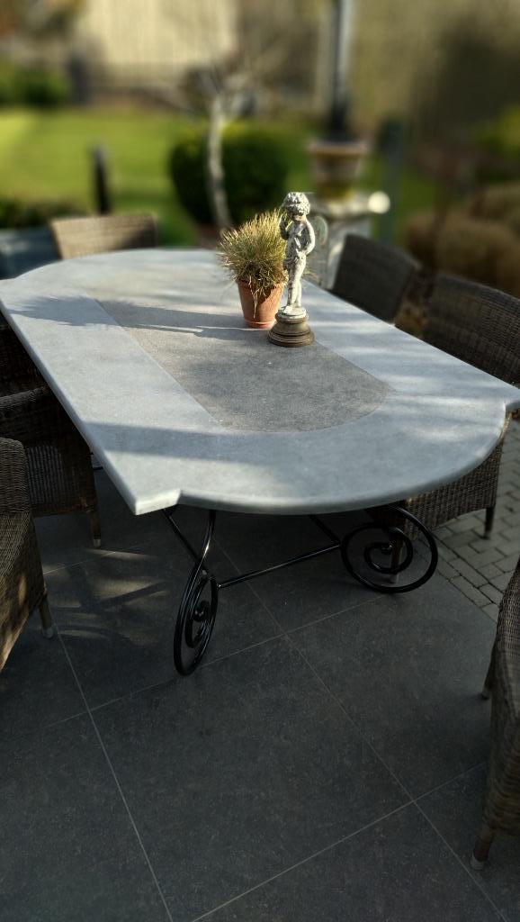 Arduin en smeedwerk tafels., Jardin & Terrasse, Tables de jardin, Neuf, Rectangulaire, Métal, Envoi