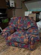 Oude kleurrijke fauteuil, Ophalen, Gebruikt, 75 tot 100 cm, 75 tot 100 cm