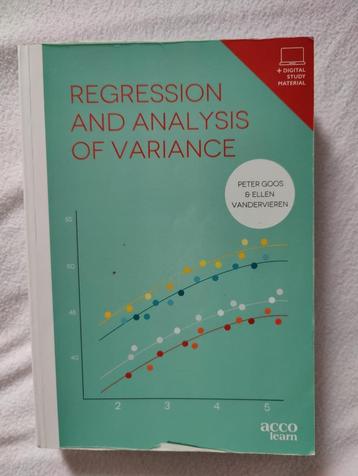 Regression and analysis of variance - Peter Goos  beschikbaar voor biedingen
