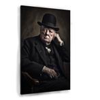 Winston Churchill portret canvas 50x70cm - 18mm., Verzenden