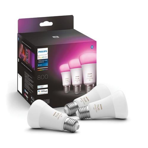 Philips Hue Ambiance blanc et couleur, pack de 3 E27 6,5 W, Maison & Meubles, Lampes | Lampes en vrac, Neuf, Ampoule LED, Moins de 30 watts