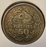 50 Piastres 1952 Libanon, Postzegels en Munten, Munten | Azië, Midden-Oosten, Zilver, Ophalen of Verzenden, Losse munt