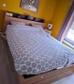 Lit double 2 personnes, Maison & Meubles, Chambre à coucher | Lits, Enlèvement, Utilisé, 200 cm, Bois