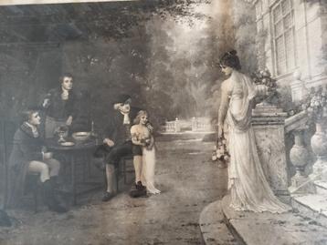 Prent " Her 21st Birthday" ingekaderd achter glas beschikbaar voor biedingen