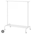 Kledingrek IKEA 2x met wieltjes wit, Ophalen, Gebruikt