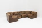 Vintage De Sede DS 11 modulaire bank in bruin, set van 6, Ophalen, 250 tot 300 cm, Gebruikt, 125 tot 150 cm