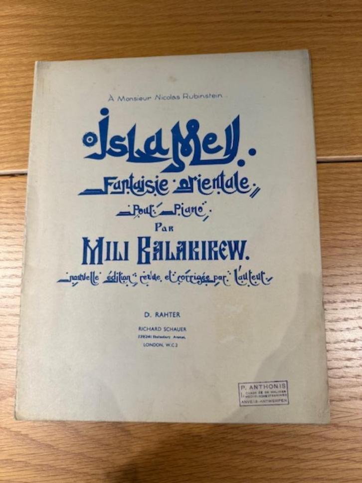 Pianopartituur Balakirev, Islamey. Fantaisie orientale, Muziek en Instrumenten, Bladmuziek, Gebruikt, Klassiek, Piano, Ophalen of Verzenden
