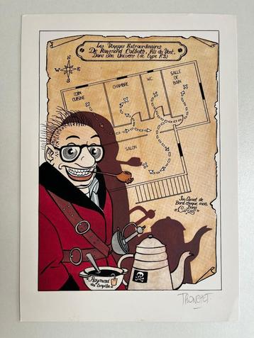 Tronchet - gesigneerde ex-libris - Raymond Calbuth - Glénat beschikbaar voor biedingen