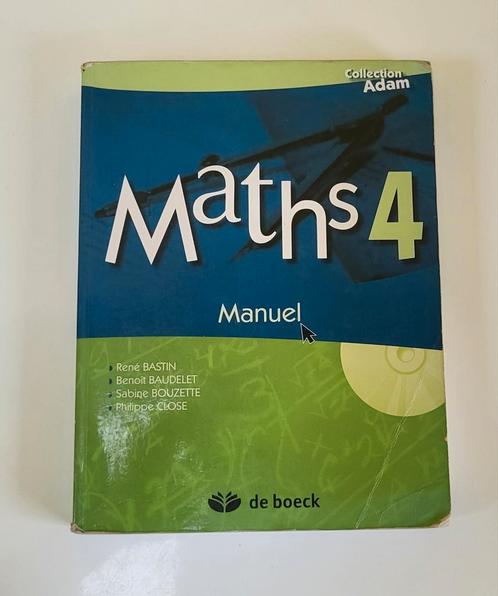 Maths 4 de boeck, Boeken, Schoolboeken, Zo goed als nieuw, Wiskunde A, ASO