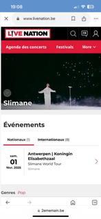 Slimane concert Antwerpen 1/2/2025, Tickets en Kaartjes, Twee personen, Februari