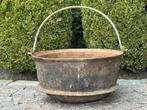 Oude gietijzeren ketel - diameter 38 cm - zeldzaam model, Tuin en Terras, Bloempotten, Ophalen, Tuin