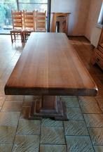 Meubels, tafel, stoelen en spiegel., Huis en Inrichting, Complete eetkamers, Ophalen, Gebruikt, Ancien, chêne., 4 tot 6 stoelen