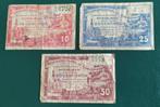 Brasschaat - 10+25+50 centiemen noodgeld 1918, Verzenden, Setje