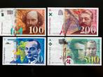 Set van 4 prachtige franse franc biljetten uit Frankrijk, Ophalen of Verzenden, Frankrijk, Setje