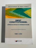 Droit constitutionnel - Tome 1. L’état - Éditions Larcier, Livres, Livres d'étude & Cours, Hughes Dumont et Mathias El Berhoumi