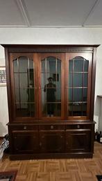 Klassieke houten boekenkast moet dringend weg, Huis en Inrichting, Kasten | Vitrinekasten, Ophalen, Gebruikt, Met deur(en), Glas