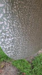 Dubbelzijdig lichtgroen grijs geel sprei 2 p katoen polyeste, Ophalen of Verzenden, Zo goed als nieuw