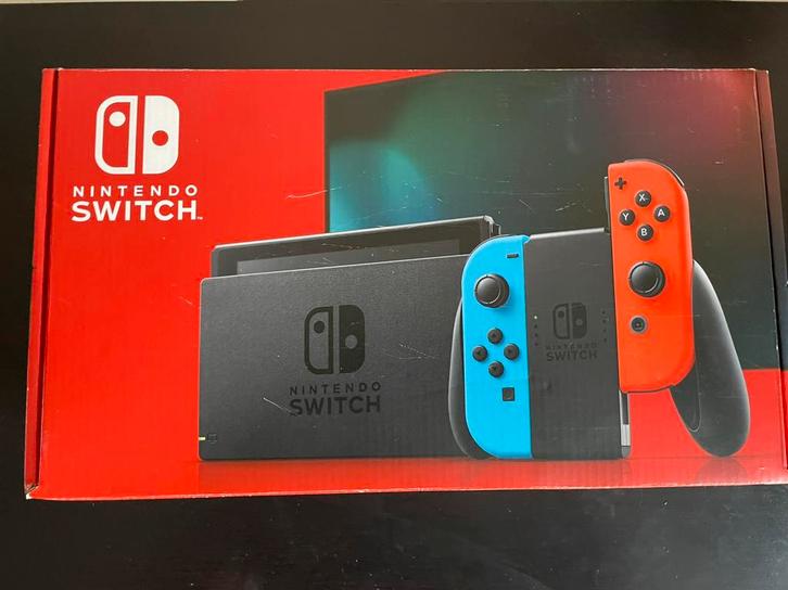 Switch V2 2019, Games en Spelcomputers, Spelcomputers | Nintendo Switch, Zo goed als nieuw, Switch 2019 Upgrade, Met 2 controllers