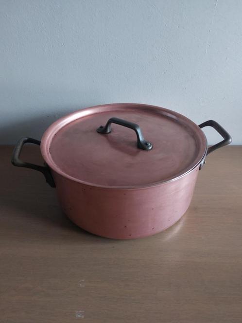 Wegro koperen kookpot 25 cm, Maison & Meubles, Cuisine | Casseroles & Poêles, Utilisé, Casserole ou Cocotte-minute, Autres matériaux