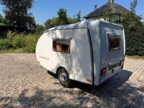 Unieke teardrop Camptrailer, Caravans en Kamperen, Caravans, Particulier, tot en met 2, tot 500 kg, Overige, Overige merken, Vast bed