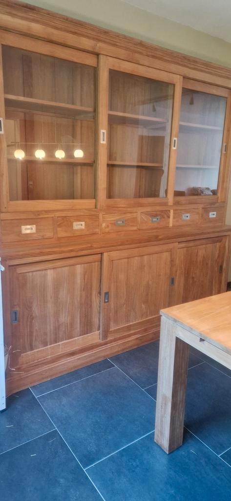 Eetkamer van massief teakhout, Huis en Inrichting, Kasten | Buffetkasten, Zo goed als nieuw, Teakhout, Ophalen