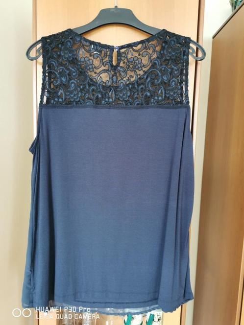 Mouwloos topje - Europese maat 48, Kleding | Dames, Topjes, Zo goed als nieuw, Maat 46/48 (XL) of groter, Blauw, Zonder mouw, Verzenden