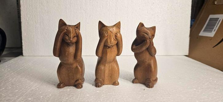 3 figurines pour chats, Collections, Collections Animaux, Comme neuf, Statue ou Figurine, Chien ou Chat, Enlèvement ou Envoi