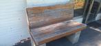 Antieke treinbank, Tuin en Terras, Ophalen, Gebruikt, Hout