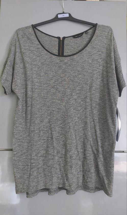 Blouse New Look taille 14 (42) très bon état., Kleding | Dames, T-shirts, Gedragen, Maat 42/44 (L), Grijs, Korte mouw, Ophalen