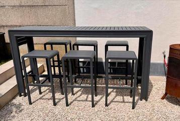 Tuinset: aluminium mat antraciet in mooie staat! beschikbaar voor biedingen
