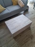 Minimalistische salontafel / bijzettafel travertijn effect, Huis en Inrichting, Ophalen, Overige materialen, 50 tot 100 cm, Nieuw