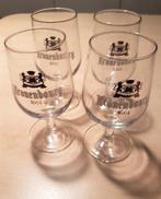 4 kronenbourg glazen met voet, Ophalen of Verzenden, Nieuw, Bierglas