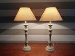 2 tafellampen., Huis en Inrichting, Lampen | Tafellampen, Nieuw, Landelijk, Hout, 50 tot 75 cm