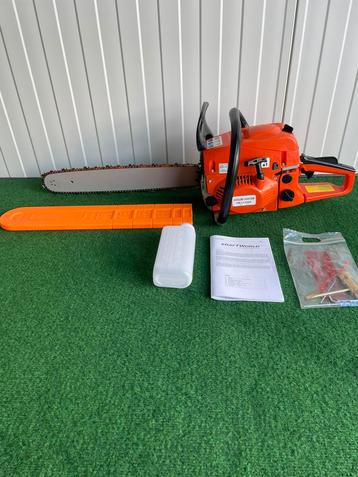 Nieuwe 55CC benzine kettingzaag +50cm zaagblad, Ophalen, Nieuw, Kettingzaag