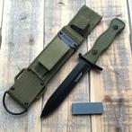 Militair mes (26,5 cm) in groen cordura foedraal, Verzenden, Landmacht, Mes of Dolk