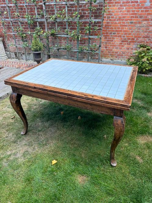 Authentieke tafel, Huis en Inrichting, Tafels | Eettafels, Gebruikt, 50 tot 100 cm, Rechthoekig, Ophalen
