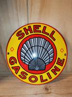 Plaque émaillée Shell, Collections, Enlèvement ou Envoi, Utilisé, Panneau publicitaire