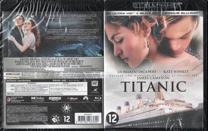 titanic (4k ultra-hd + blu-ray + blu-ray bonus) nieuw, Cd's en Dvd's, Blu-ray, Nieuw in verpakking, Drama, Ophalen of Verzenden