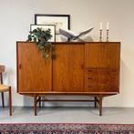 Vintage highboard, buffetkast, Deens, Huis en Inrichting, Ophalen of Verzenden, Gebruikt