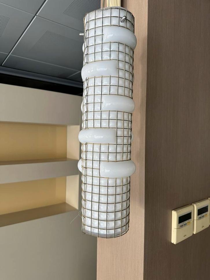 6 x plafondlamp uit gesmolten glas van merk ‘trapped’, Huis en Inrichting, Lampen | Plafondlampen, Zo goed als nieuw, Glas, Ophalen