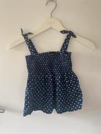 Donkerblauwe blouse met polka stippen | 110 cm, Enfants & Bébés, Vêtements enfant | Taille 110, Enlèvement, Comme neuf, Fille