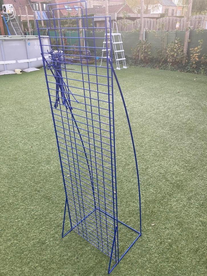 Etaleer rek blauw met haken, Zakelijke goederen, Kantoor en Winkelinrichting | Winkel en Inventaris, Ophalen