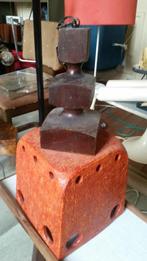 Retro keramiek hanglamp. Frankrijk jaren 70, Ophalen, Gebruikt, 50 tot 75 cm, Hout