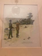 Ets van A. Blunck “ kleiduivenschieten “ in passe partout., Antiek en Kunst, Kunst | Litho's en Zeefdrukken, Ophalen of Verzenden