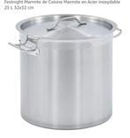 Marmite en acier inoxydable 25L, Huis en Inrichting, Keuken | Potten en Pannen, Inox, Keramische plaat, Zo goed als nieuw, Ophalen