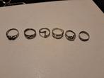 Bague en argent (lot de 6), Bijoux, Sacs & Beauté, Bagues, Enlèvement ou Envoi, Autres couleurs, Utilisé, Femme