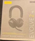 Jabra evolve 2 75 headset, Ophalen, Mute-functie, On-ear, Zo goed als nieuw