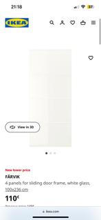 2 panneaux Färvik (blanc opaque) IKEA, Maison & Meubles, Armoires | Penderies & Garde-robes, Neuf