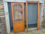 Porte vitrée en chêne massif avec chambranle, Chambranle de porte, 75 à 150 cm, 150 à 225 cm, Bois